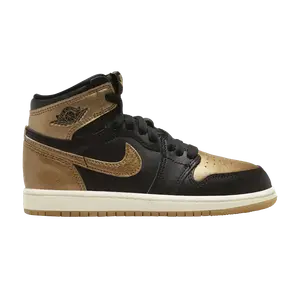 Кроссовки Air Jordan 1 Retro High OG PS, цвет Black Gold