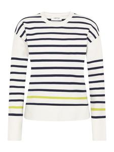 CARTOON Вязаный свитер с круглым вырезом, сине-белый