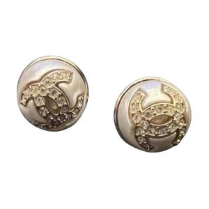 CHANEL Серебряные серьги-гвоздики White