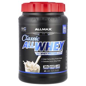 ALLMAX, Classic AllWhey, источник 100% сывороточного протеина, ванильный вкус, 907 г (2 фунта)