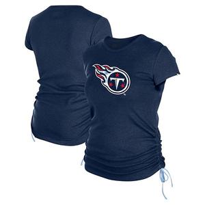 Женская футболка Tennessee Titans с боковыми сборками, цвет navy New Era