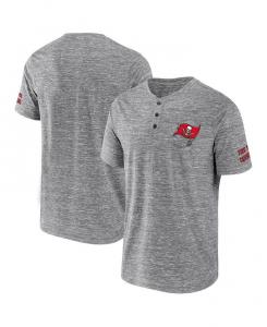Мужская футболка NFL x Darius Rucker Collection от Heather Grey Tampa Bay Buccaneers Slub Henley Fanatics, коричневый