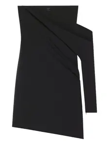 Платье мини с одним рукавом Courrèges, черный