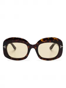 Солнцезащитные очки в оправе черепаховой расцветки TOM FORD Eyewear, коричневый