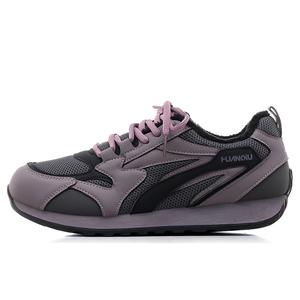 Huanqiu Нескользящие, износостойкие, поддерживающие стопу, низкие повседневные беговые кроссовки для женщин, серые с фиолетовыми элементами