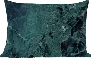 Подушка для улицы - Мрамор - Камень - Текстура - Имитация мрамора - Дизайн - 60x40 см - Устойчива к атмосферным воздействиям - Подушка для отдыха - Декоративная подушка - Подушка для дома MuchoWow