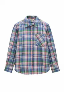 Блузка-Оксфорд в стиле бойфренд с пуговицами Joules, Blue Checked