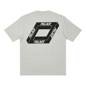 Футболка PALACE Dodgy But Lush Grey Marl Back Pattern Logo Printing Short Sleeve Unisex Gray, серый