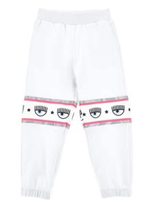 Chiara Ferragni Kids спортивные брюки Maxilogomania из коллаборации с Monnalisa, белый