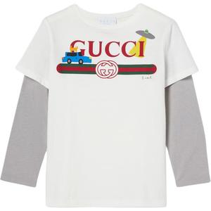 Футболка SS26 для детей от 3 до 7 лет Gucci, белый