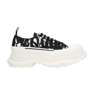 Кроссовки Alexander McQueen Graffiti Tread Slick Low Lace Up, черный