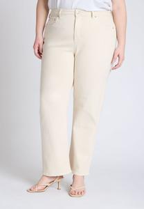 Женские джинсы прямого кроя Naomi Comfort Stretch больших размеров ELOQUII, Ecru