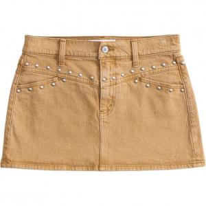 Джинсовая короткая юбка Women's Abercrombie＆Fitch, коричневый