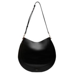 Кожаная портативная сумка через плечо среднего размера женская черная BALLY