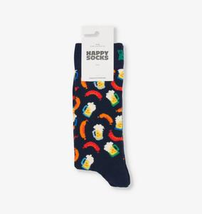 Носки из смеси хлопка и эластана с эффектом пива и колбасы Happy Socks, синий