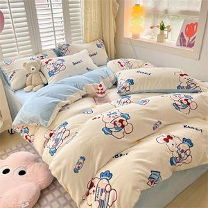 Yalu Пододеяльник 180х220 см из велюра, антистатичный, без ворса