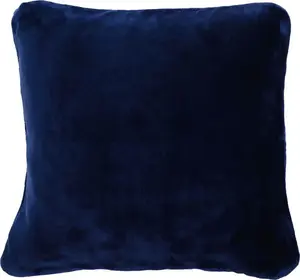 Декоративная подушка Gözze "Premium Cashmere-Feeling Cushion", в тон одеялу Premium Cashmere-Feeling, чехол на подушку с наполнителем 50х50 см, темно-синий