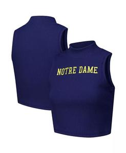 Женская укороченная майка Navy Notre Dame Fighting Irish ZooZatz