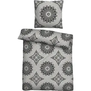 Постельное белье Biberna «Лео», приятное, теплое, мягкое, простое в уходе, 100% хлопок, производство Германия, цвет sturmgrau