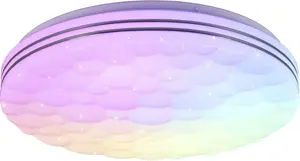 TRIO Leuchten Светодиодный потолочный светильник "Тигр" Ø 38,0 см, Высота: 7,0 см, белый/матовый