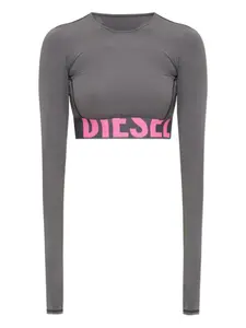 Топ Melissa-D-Pop с длинными рукавами DIESEL, серый