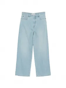 Джинсы с пятью карманами из прозрачного материала MIU MIU, синий