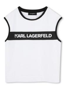 Karl Lagerfeld Kids футболка с логотипом, белый