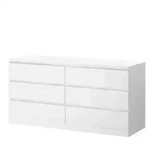 Yu Senyi Комод 120х55х80 см из массива дерева для спальни, 18 мм, белый, настраиваемый