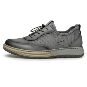 ZRO Амортизирующие нескользящие износостойкие дышащие кроссовки с защитой и упругим эффектом мужские низкие повседневные серые, цвет Gray