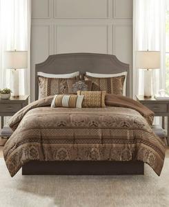 Комплект постельного белья bellagio jacquard из 7 предметов, размер king Madison Park, Brown