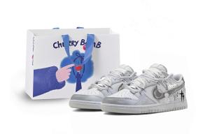 Nike Дунк механический бронебойный износостойкий низкий топ скейтборд обувь унисекс gray white