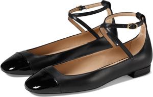 Балетки Stuart Weitzman Eden Strap Flat, черный