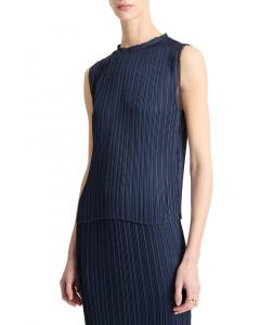 Vince плиссированная куртка с круглым вырезом Vince, синий