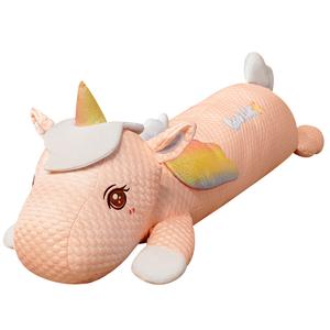 Мягкая плюшевая игрушка единорог из ледяного шелка, милая мультяшная кукла, высота 110cm/130cm/160cm MERCONSER, розовый