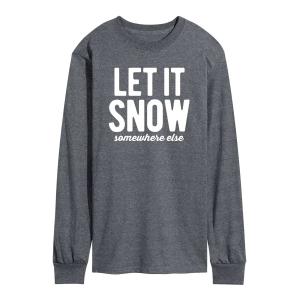 Мужская футболка с длинными рукавами Let It Snow Somewhere Else Licensed Character