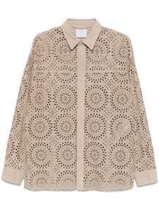 Eleventy рубашка с вырезами, нейтральный цвет