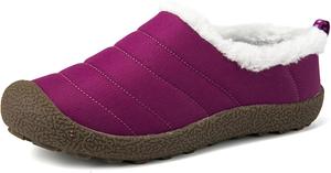 Женские водонепроницаемые зимние ботинки для снега, ортопедические ботинки на молнии с мягкой меховой подкладкой, легкие теплые нескользящие уличные ботинки для женщин Generic, Low-Top Purple-Red