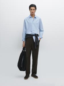 Рубашка Regular-Fit из 100% хлопка Massimo Dutti, Sky Blue