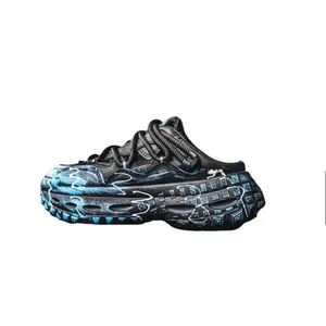 BAKE Тихие устойчивые к запаху закрытые тапочки для мужчин черно-синие, цвет Black Blue