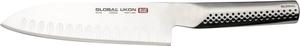 Global Ukon сантоку 17,8 см, полая заточка, легкая японская нержавеющая сталь, острое лезвие, амбидекстр, сделано в Японии, GU-04, серебряный