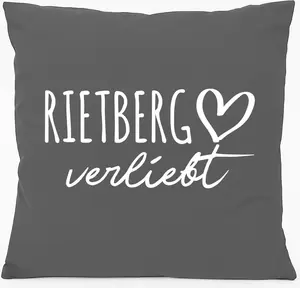 Подушка для дивана Huuraa Rietberg in Love Gift 40x40 см с наполнителем из серо-стального хлопка Rietberg Sovenir Hellweg Druckerei