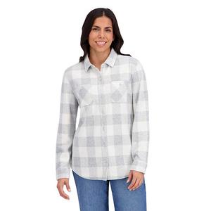 Женская флисовая рубашка в клетку billy с длинным рукавом Zeroxposur, Grey Buffalo