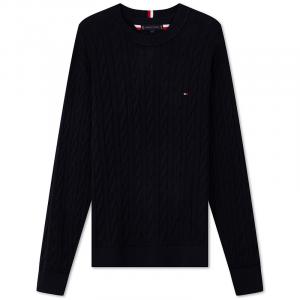 Джемпер Cable-knit Crew-neck Sweater Tommy Hilfiger, синий