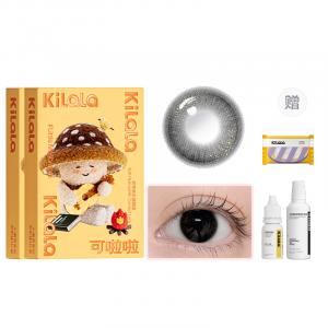 Набор контактных линз Little Mushroom Collection на полгода, 1 пара*2 в двойной упаковке + раствор для ухода + глазные капли Kilala