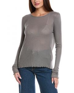 Топ из кашемировой смеси Majestic Filatures Baby Rib, серый