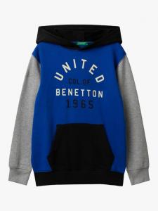 Детский худи с цветными блоками и логотипом Benetton, Multicolour