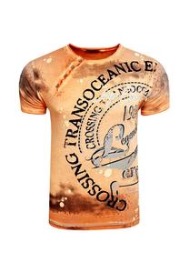 Футболка с эффектным принтом спереди RUSTY NEAL, оранжевый