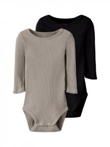 TWO SOON Комплект из двух боди черного цвета