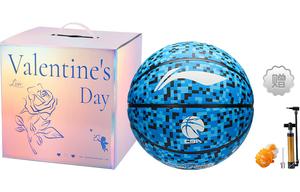 LINING Баскетбольный мяч CBA Collection Rubber синий размер 7 тренировочный