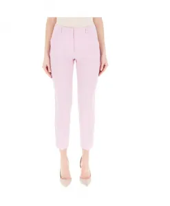 Розовые шерстяные эластичные брюки-сигареты Weekend, розовый